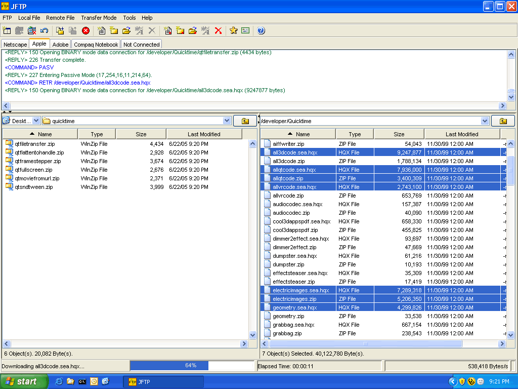 JFTP x64 screenshot